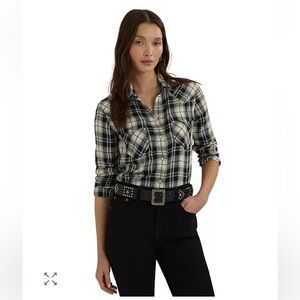 Ralph Lauren Slim Fit Plaid Herringbone Shirt